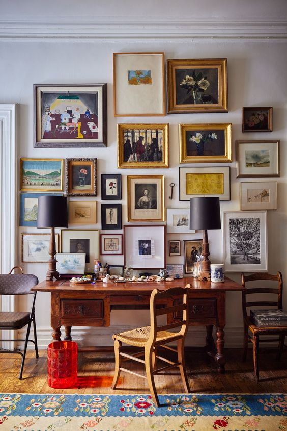 Eclectic Maximalist Home Office