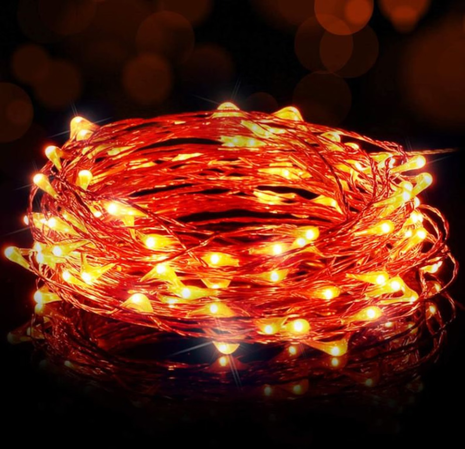 Orange Led String Lights