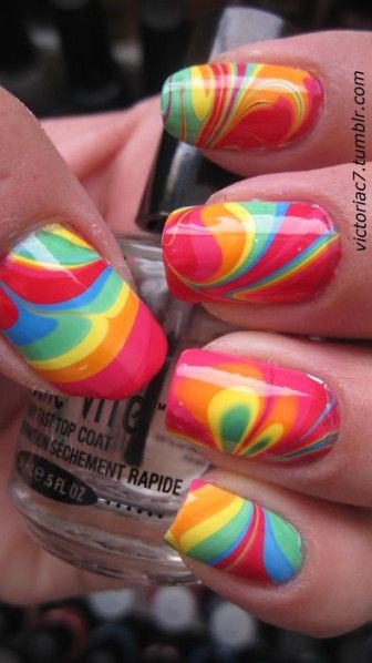 Psychedelic Swirl Nails