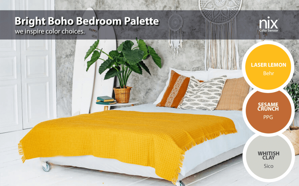 Bright Boho Bedroom Palette