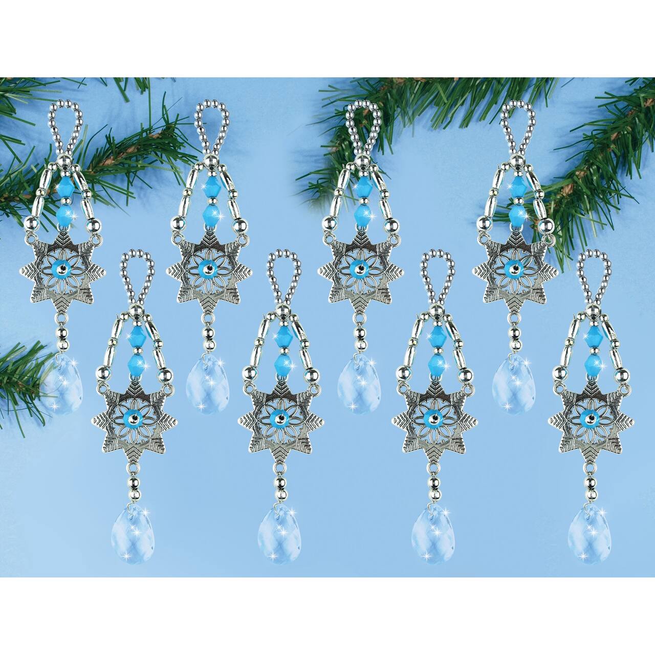 Snowflake Drop Beaded Ornament Kit