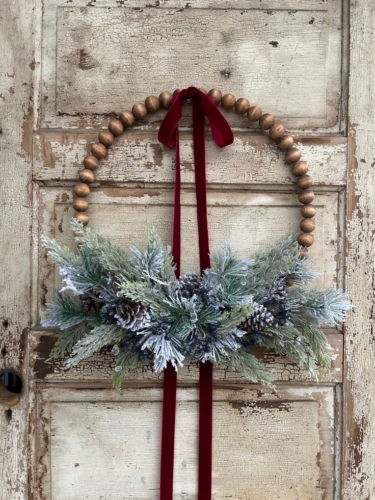 Minimalist Bead Hoop Wreath