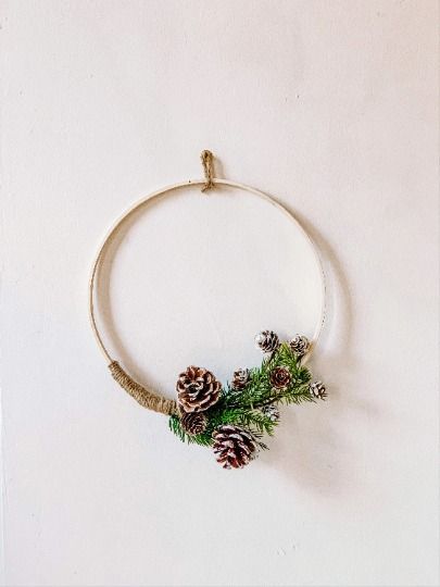 Minimalist Pinecone Wreath