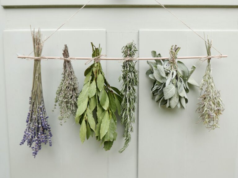 How to: Rustic DIY Herb Drying Rack for Your Boho Kitchen