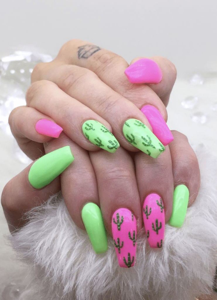Neon Pink And Green