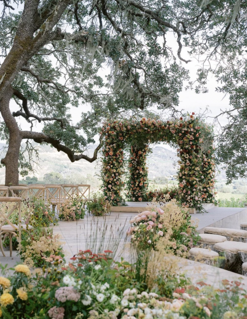 Boho Floral Arch Wedding