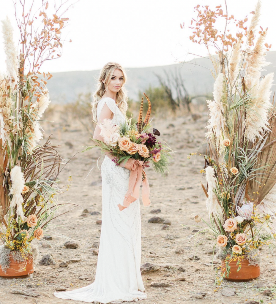 Desert Inspired Statement Floral Boho Wedding