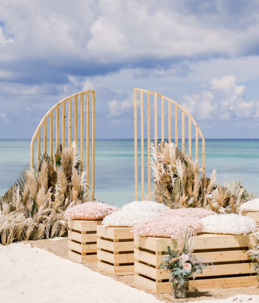 Light Wood Beach Wedding Boho