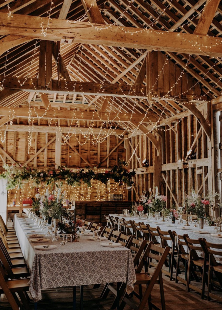 Rustic Barn Wedding Fairy Lights