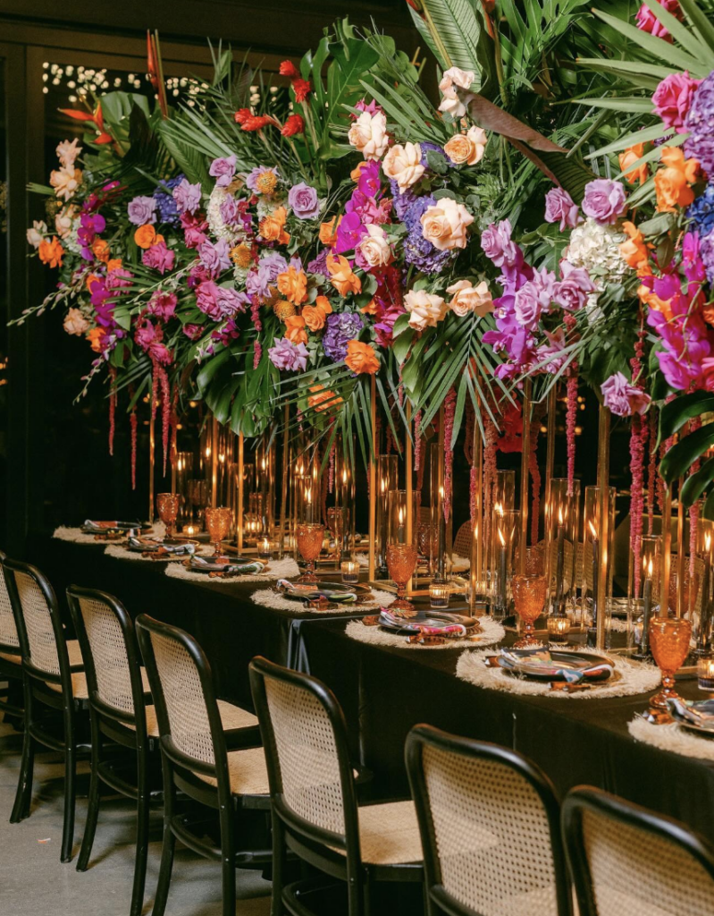 Vibrant Boho Wedding Floral Centerpiece