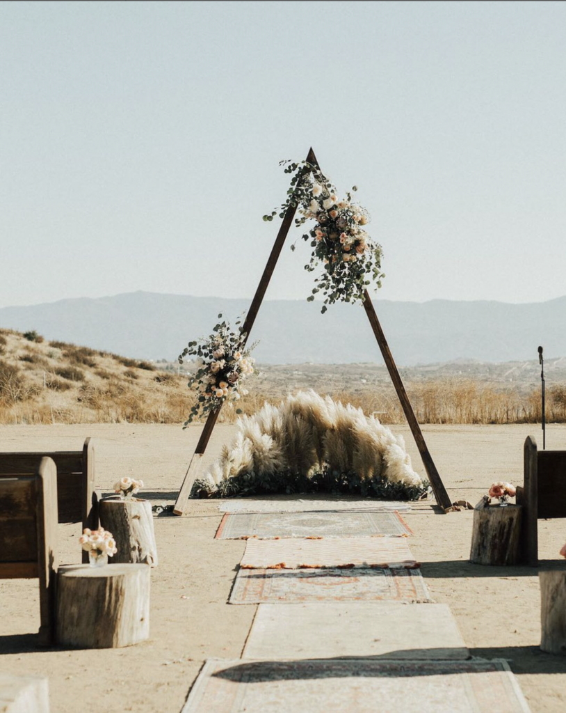 Vintage Rugs Desert Wedding