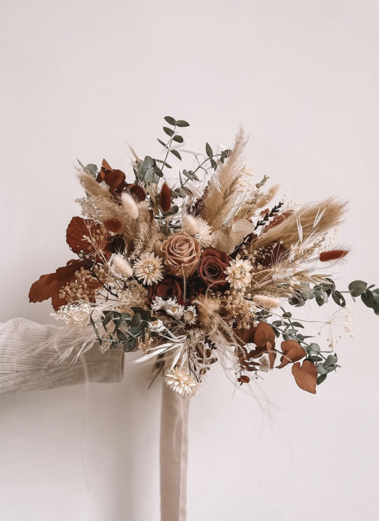 Warm Rustic Wedding Bouquet Boho