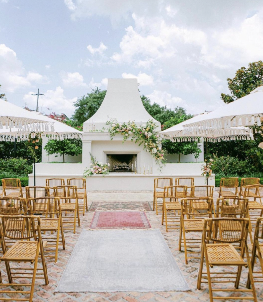 Boho Wedding Ceremony Seating