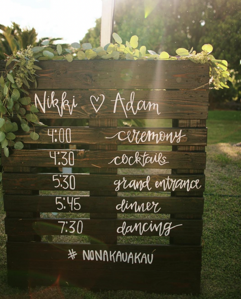 Boho Wedding Ceremony Wooden Sign