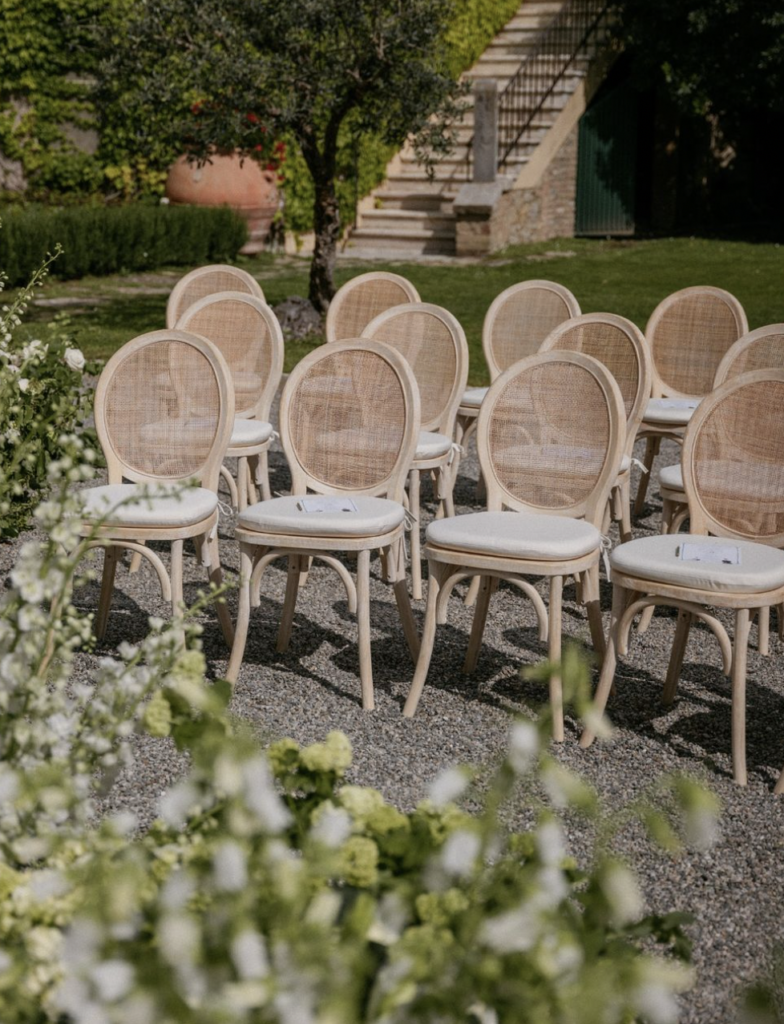 Boho Wedding Ceremony Woven Chairs