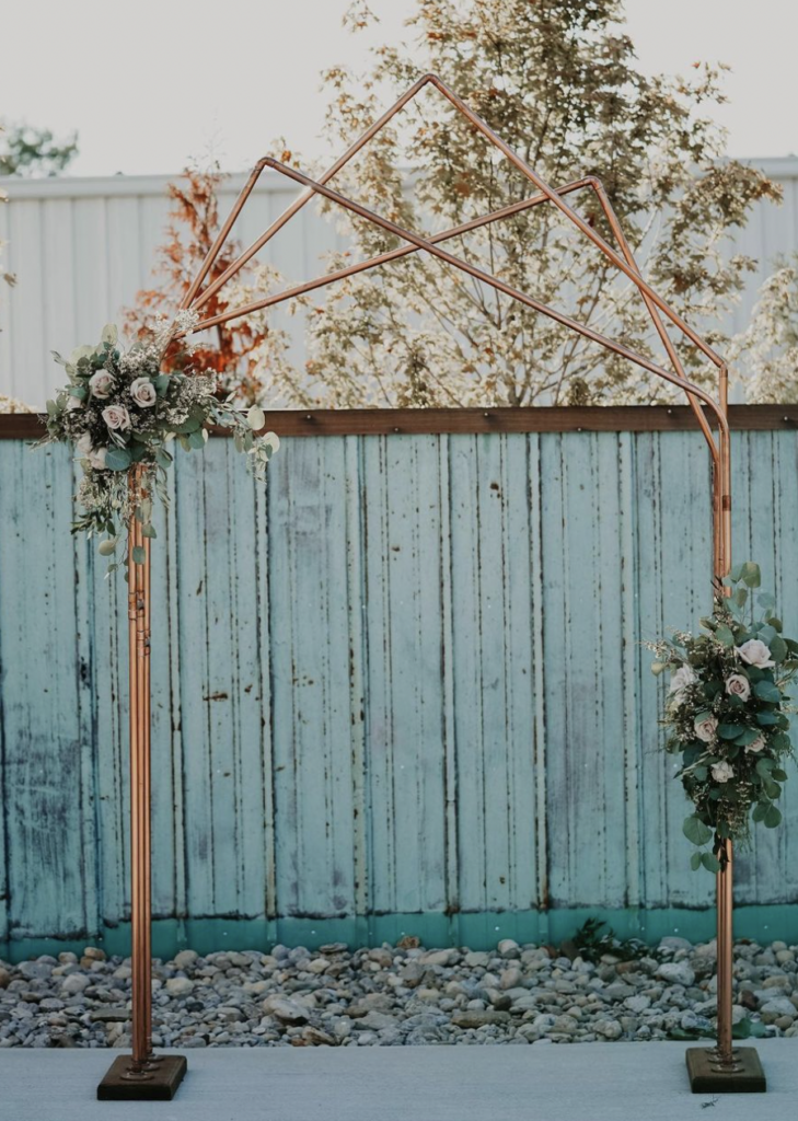 Geometric Arches Boho Wedding Ceremony