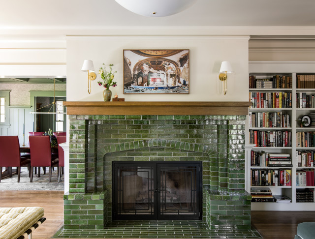 Green Tiled Fireplace In Living Room Of A Historic Craftsman Residence In Santa Tim Barber Architects Img~2901d7050dfaa9a4 4 9099 1 05bce81