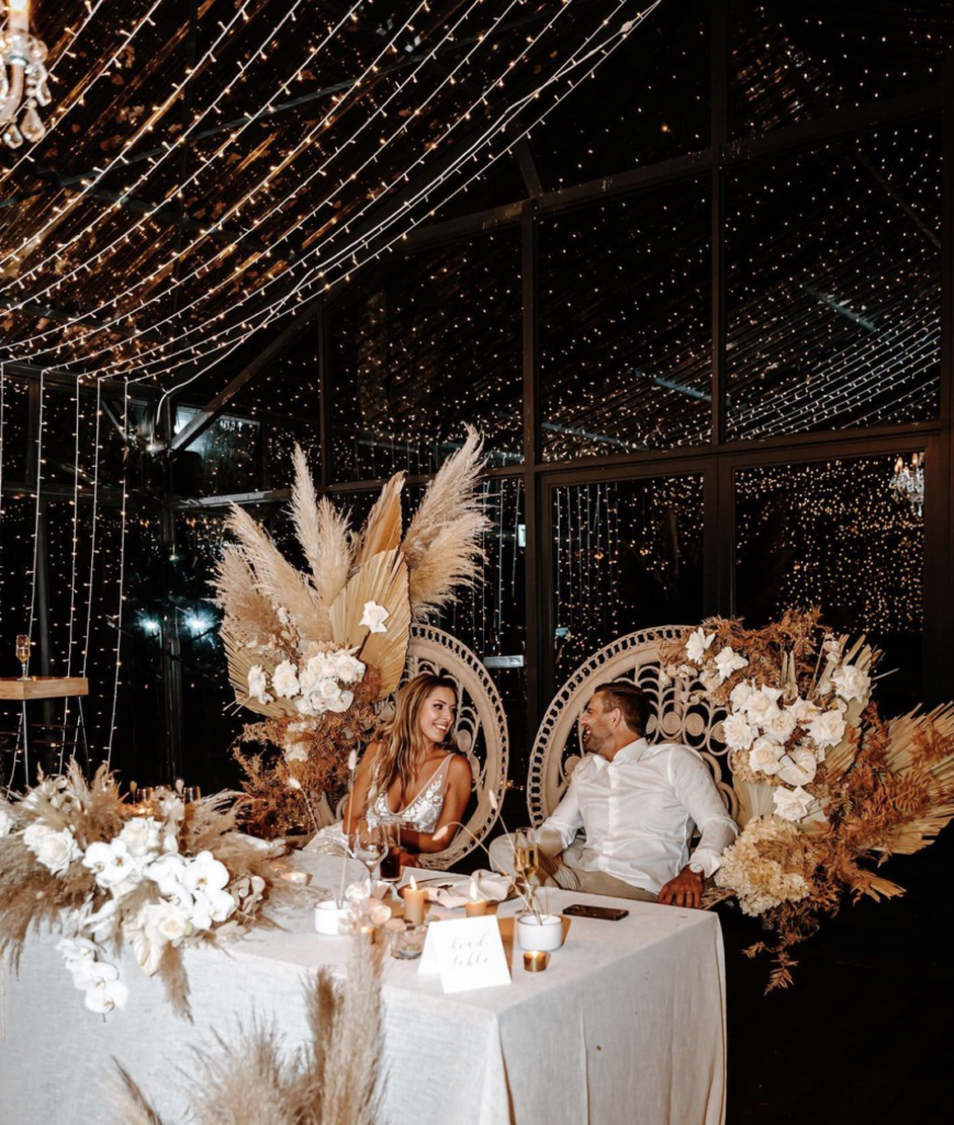 Peacock Chairs Boho Wedding Reception