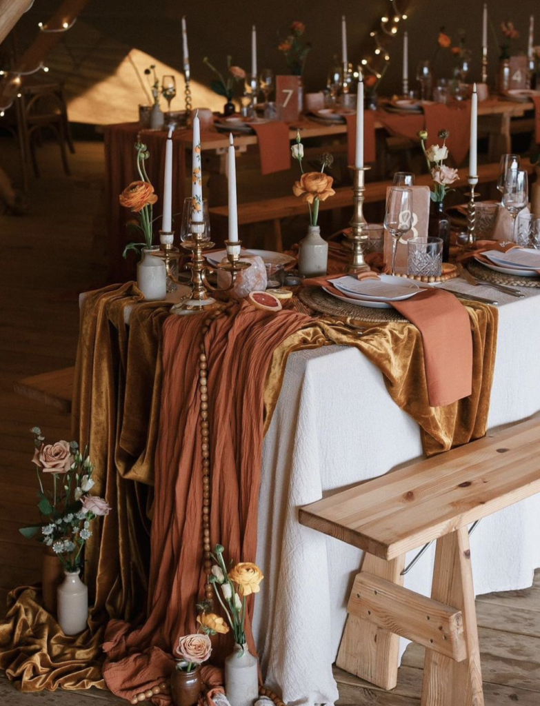 Table Runners Boho Wedding Reception