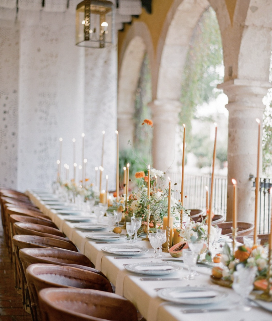 Taper Candles Boho Wedding Reception