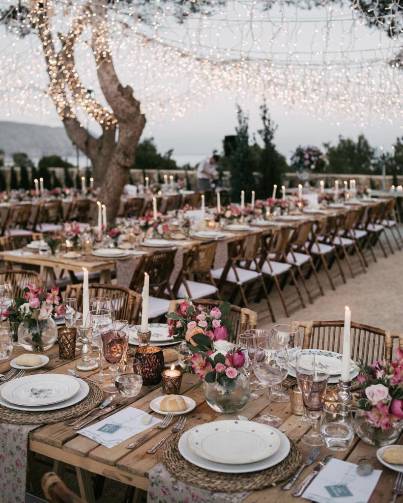 Tea Lights Boho Wedding Reception