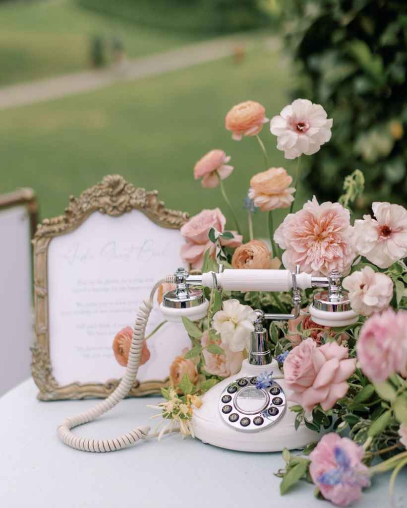 Vintage Phone Boho Wedding Reception