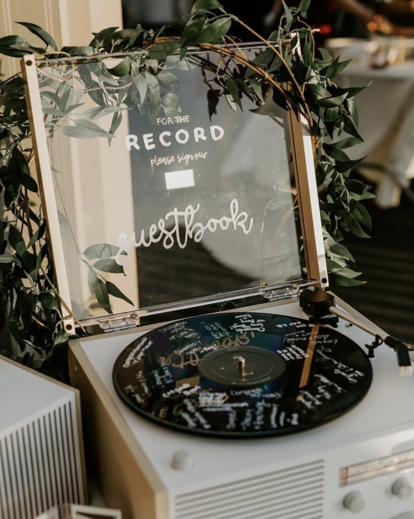 Vinyl Record Guestbook Boho Wedding