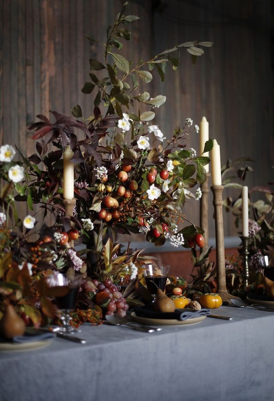 Antique Candlesticks Boho Table