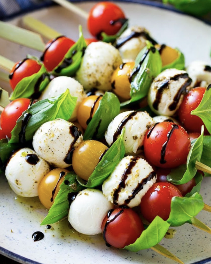 Boho Wedding Caprese Skewers