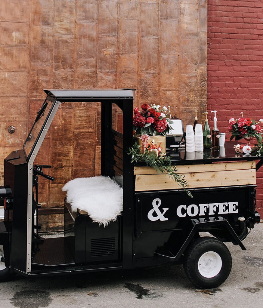 Boho Wedding Coffee Cart