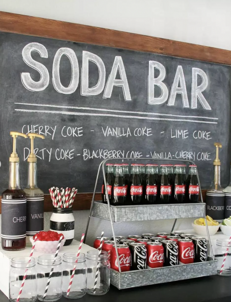 Boho Wedding Drinks Soda Bar