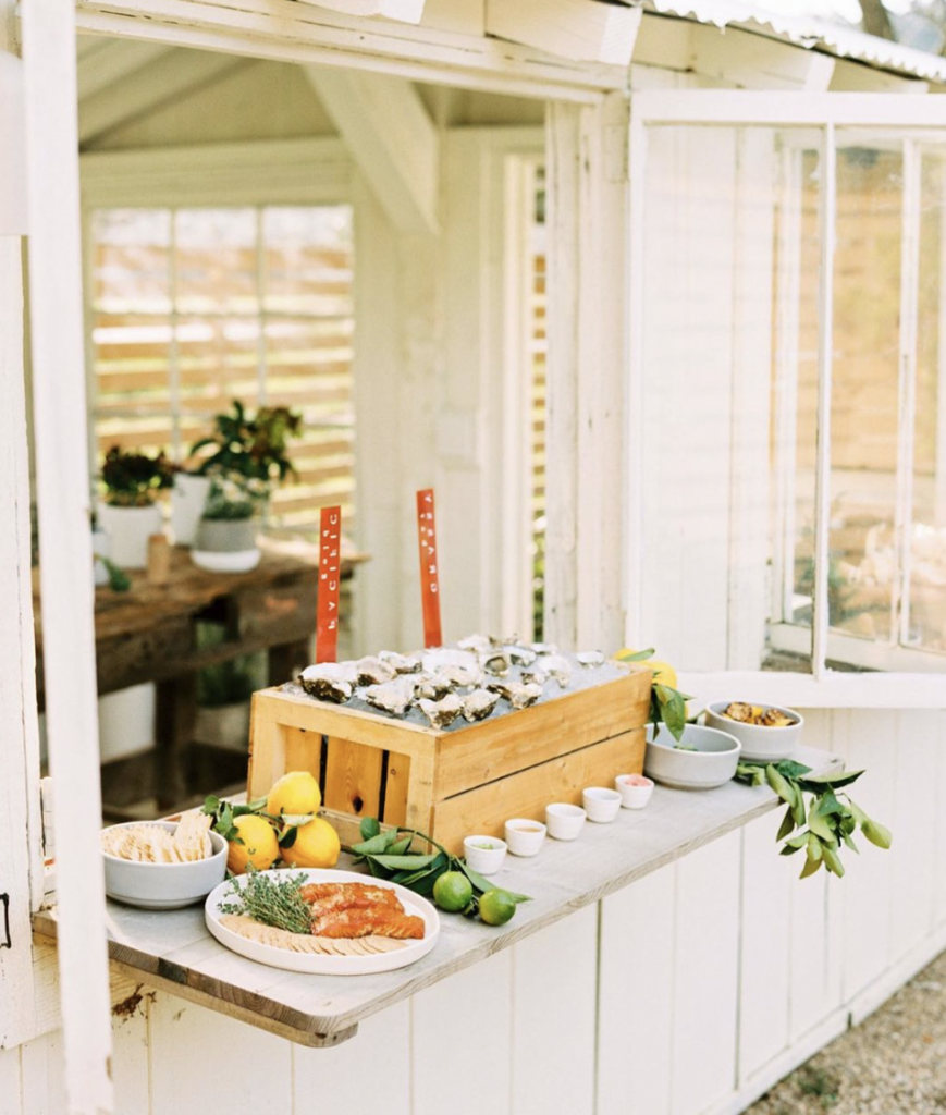 Boho Wedding Oyster Bar