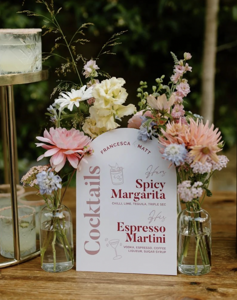 Boho Wedding Signature Cocktails