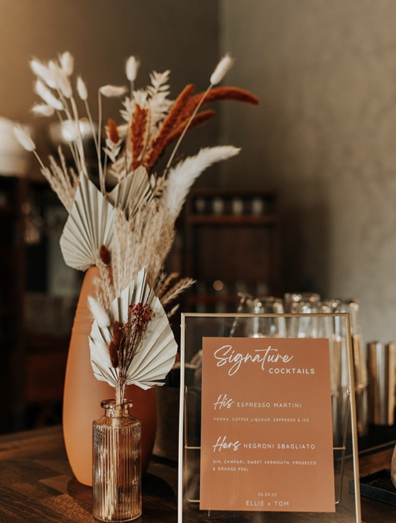 Espresso Martini Cocktail Boho Wedding