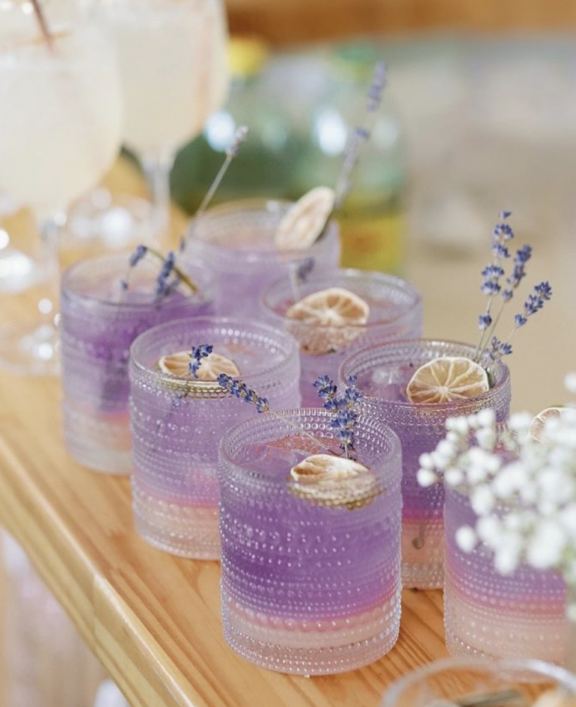 Lavender Cocktail Boho Wedding