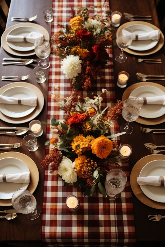 Plaid Linens Tablecloth