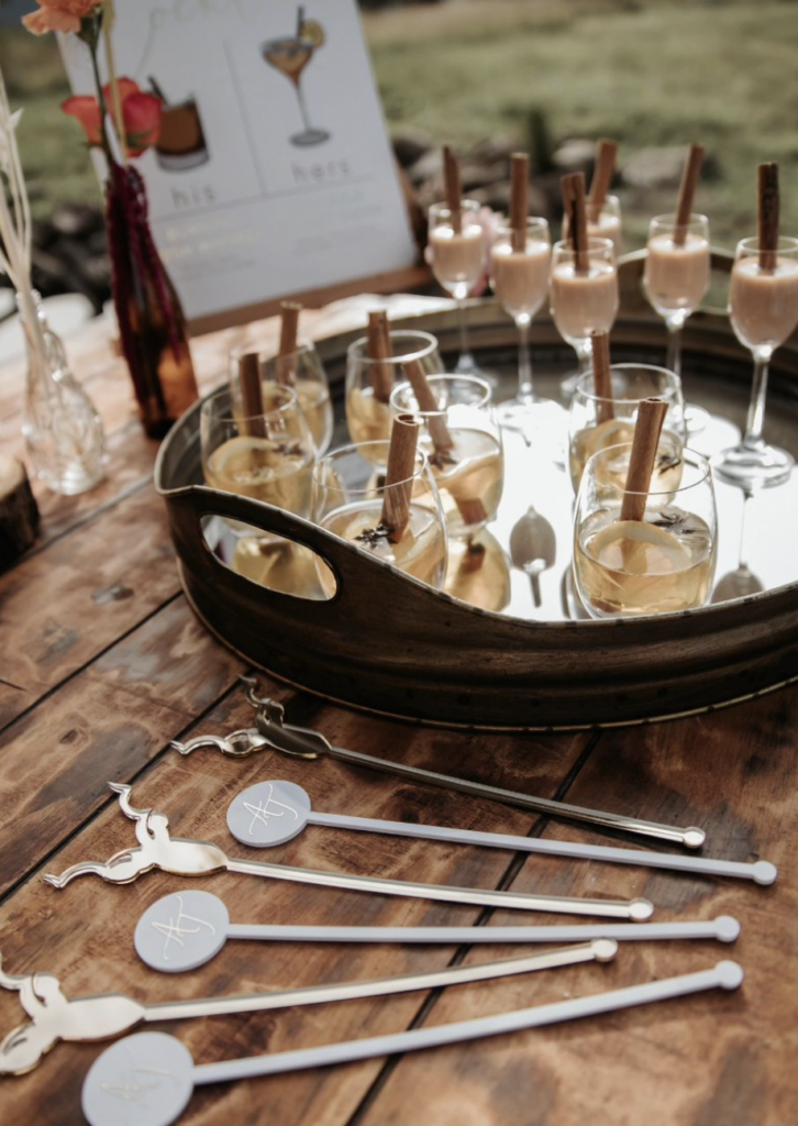 Whiskey Cocktail Boho Wedding