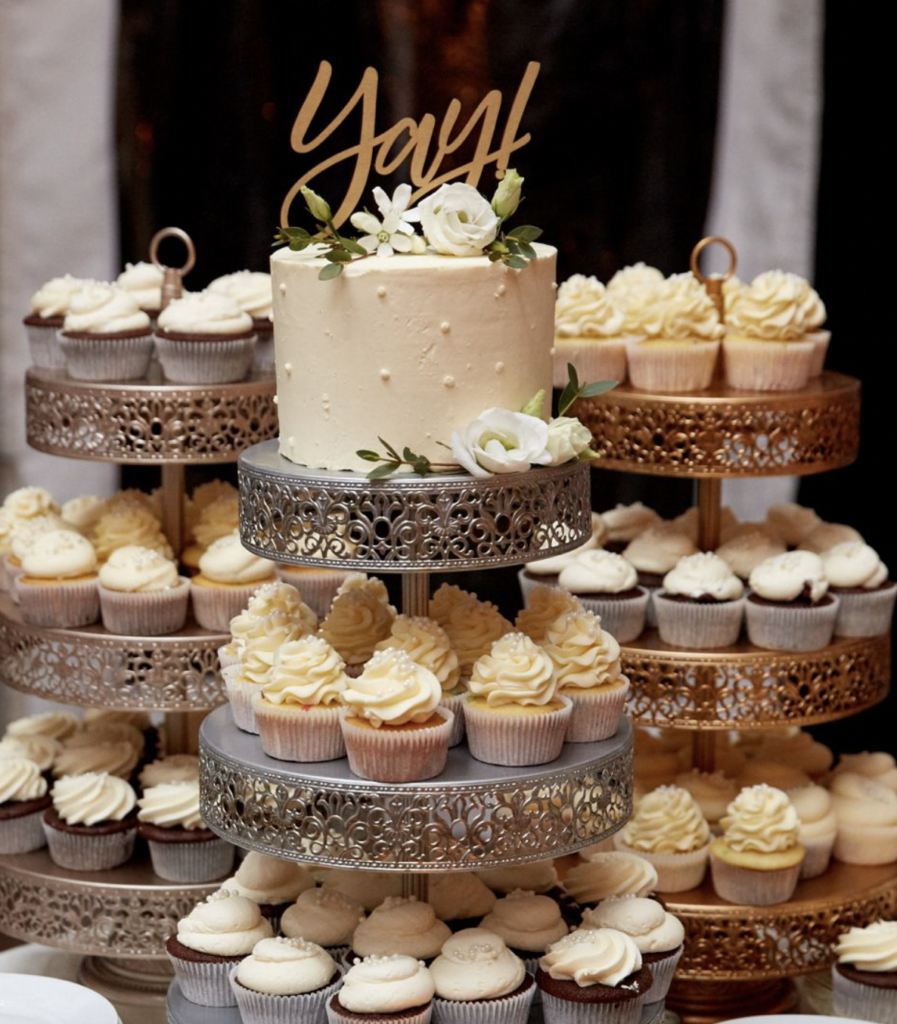 Boho Wedding Cupcake Tower