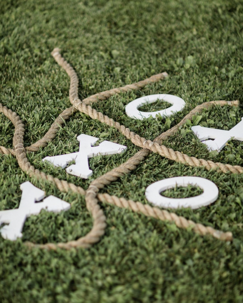 Boho Wedding Lawn Tic Tac Toe