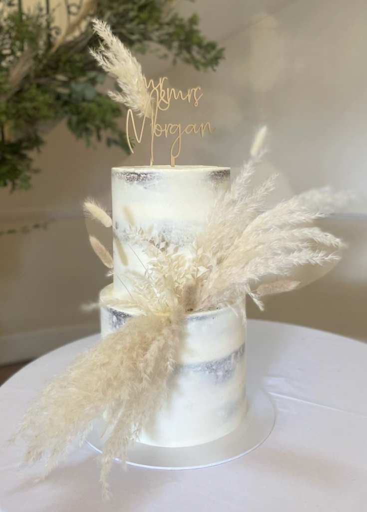 Monochrome Boho Wedding Cake