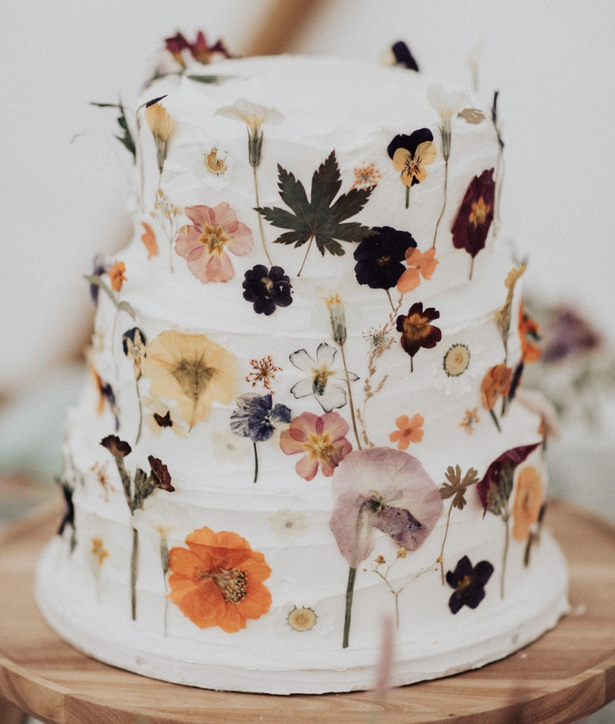 Wildflower Boho Wedding Cake